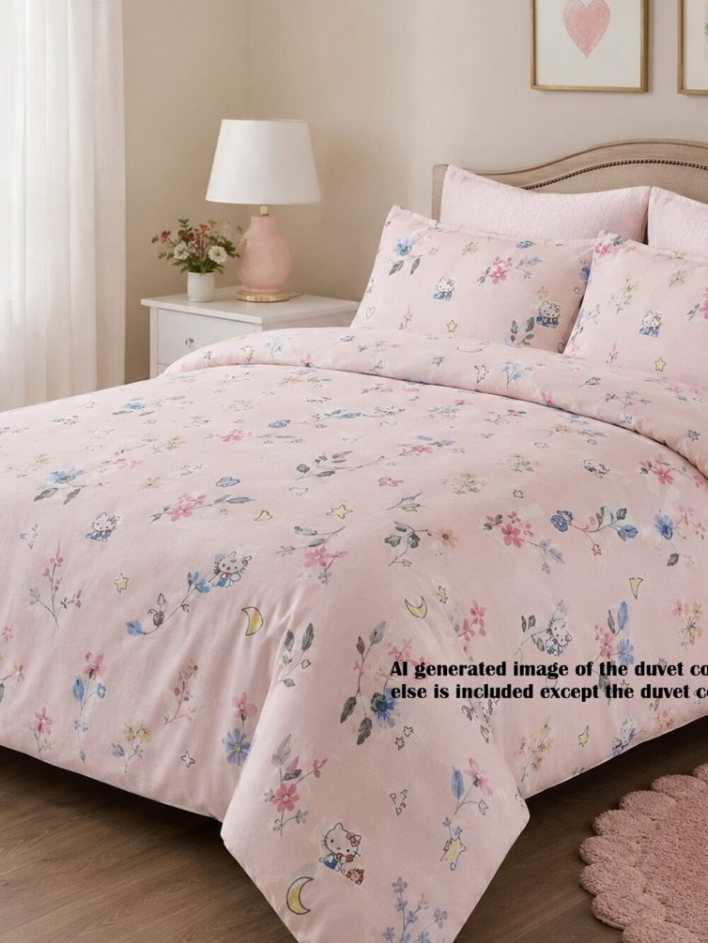 Official Hello Kitty Full/Queen Cottage Organic Cotton Duvet Cover NEW